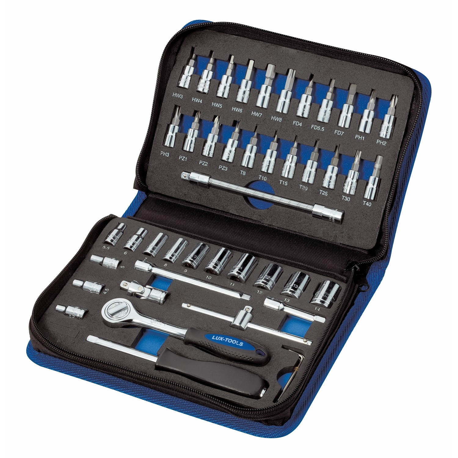 LUX Steckschlüsselsatz Classic 6,3 mm (1/4) 45-teilig