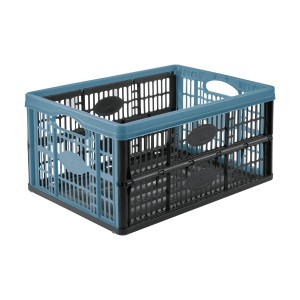 Tontarelli Klappbox Voila, 32 l, schieferblau, faltbare Aufbewahrungsbox für Transport und Lagerung.