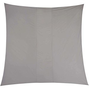 Quadratisches, silbergraues Sonnensegel Neptun Beach, 360x360 cm, für optimalen Sonnenschutz.