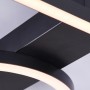 Moderne, schwarze LED-Deckenleuchte Maureen, 40x40 cm, für Wohnräume.