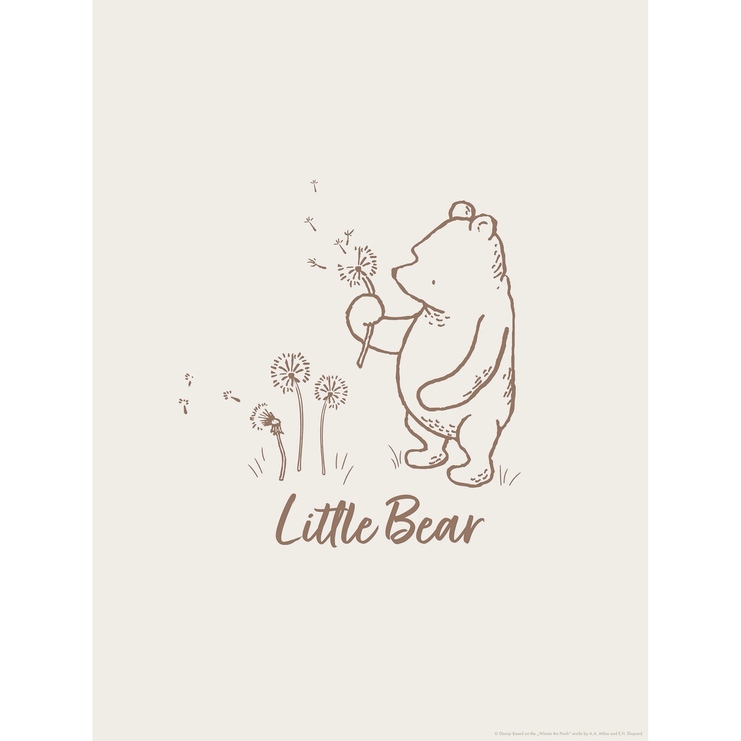 Komar Wandbild Disney Winnie the Pooh Little Bear 30 cm x 40 cm Beige günstig online kaufen