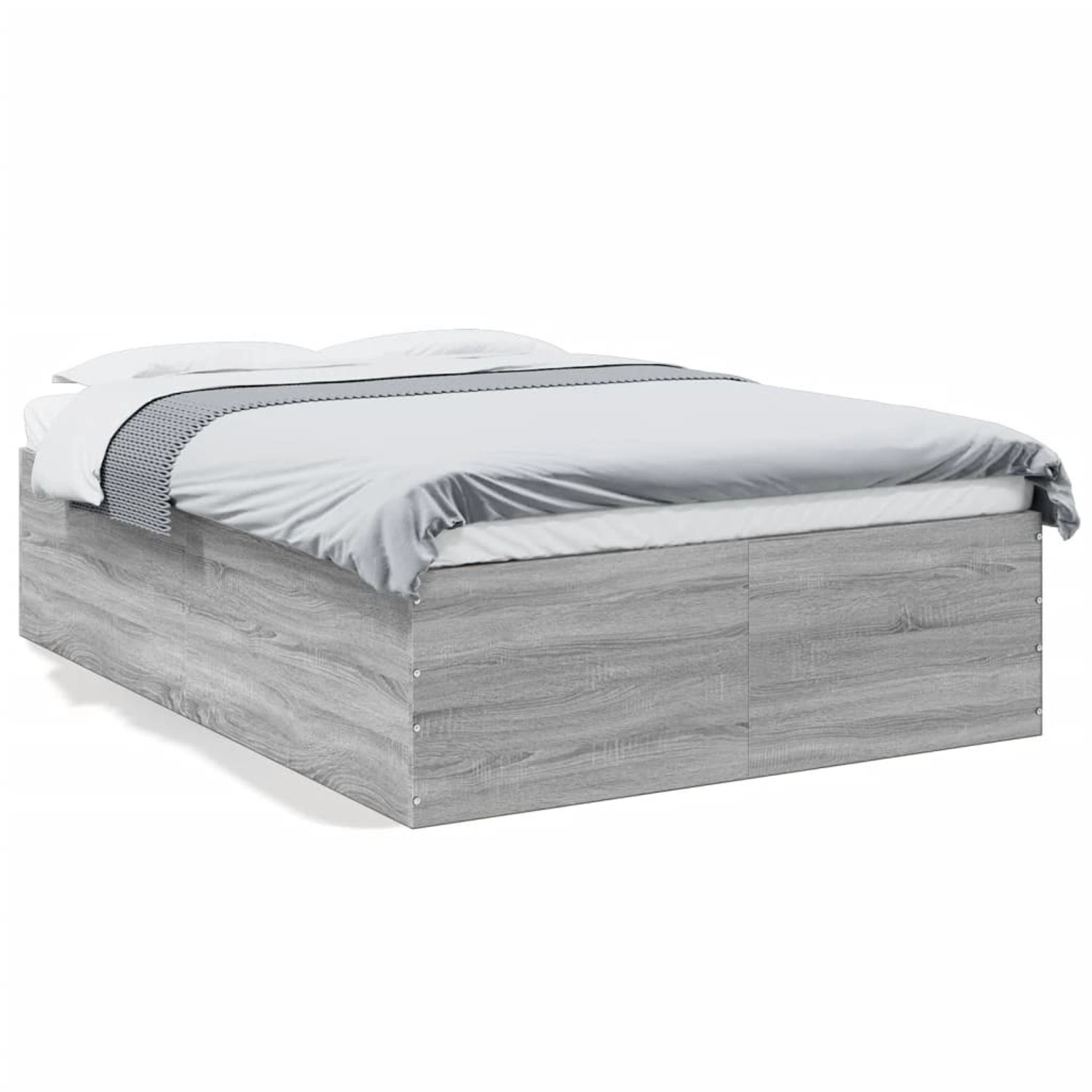 vidaXL Bettgestell Grau Sonoma 120x190 cm Holzwerkstoff 3280956 günstig online kaufen