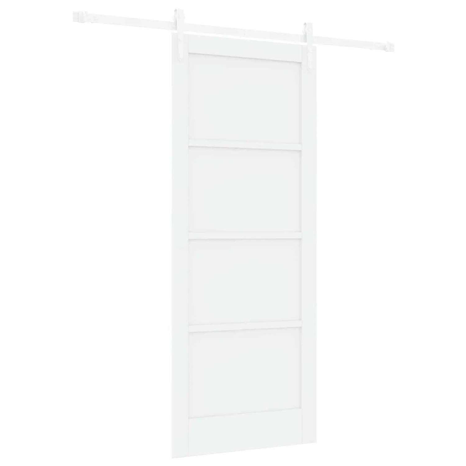 vidaXL Schiebetür ORKDAL Weiß 83 x 202 cm Massives Kiefernholz 3445569