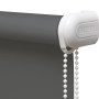 Gardinia Seitenzug-Rollo, abdunkelnd, 142x180 cm, Grau. Detailansicht von Stoff und Bedienkette.
