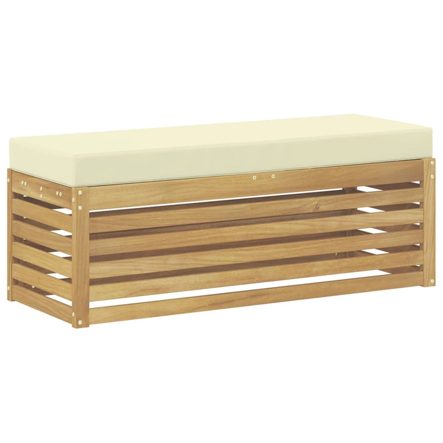 vidaXL Outdoor-Sofagarnitur Weiß und Creme 115 x 43 x 45 cm 901692