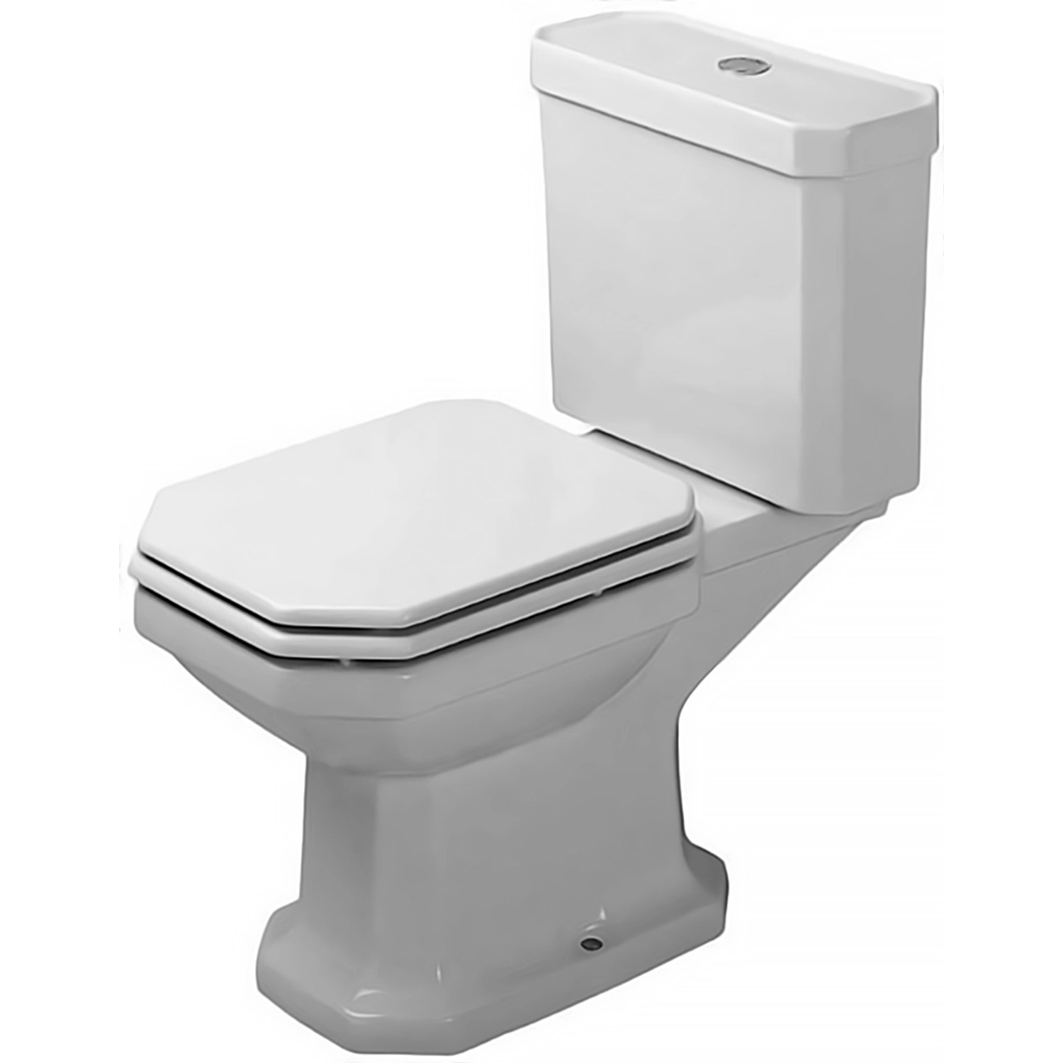 Duravit Stand-WC Kombi 1930 66,5 cm Weiß WG Tiefspüler Abgang Waagerecht