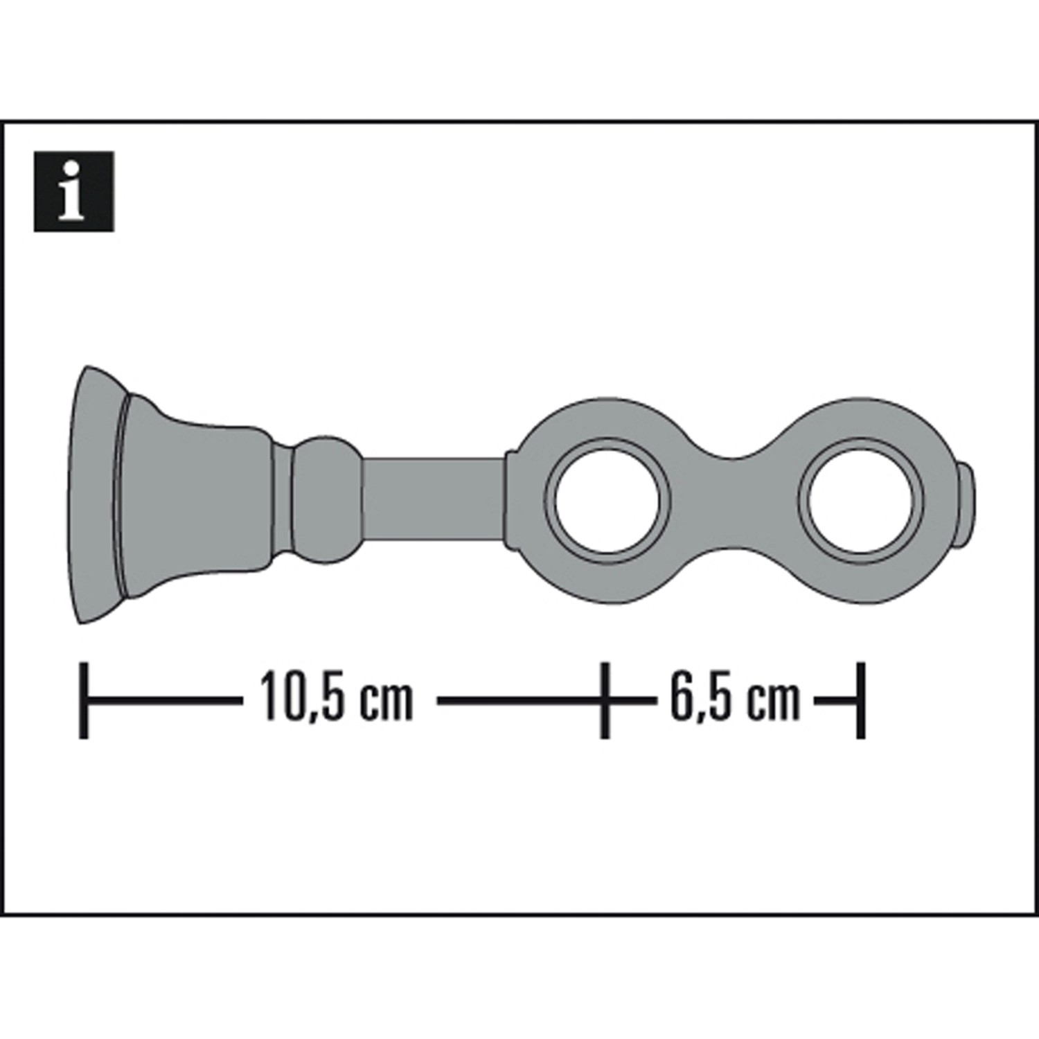 Gardinia Doppelträger Country, geschlossen, 10,5 cm, Buche, für Stilgarnituren.