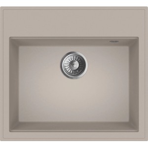 Miló Einbauspüle Luxuria 56 Sand aus Granitverbundstoff, Aufsicht.