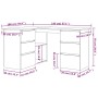 vidaXL Eckschreibtisch Altholz-Optik 145x100x76 cm Holzwerkstoff 855962_10