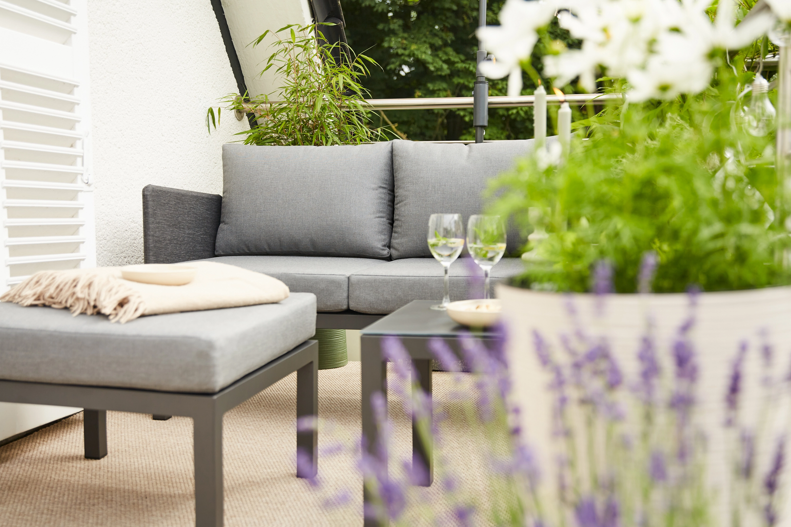 Siena Garden kaufen Alu Lounge-Set Cosmo Kissen inkl. bei OBI Grau 3-tlg
