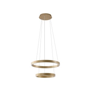 Lucande LED Smart Home Pendelleuchte Yonam 10020404 Dimmbar mit Leselampe Modern in Gold Messing aus Aluminium 1-flammig Wohnzimmerleuchte