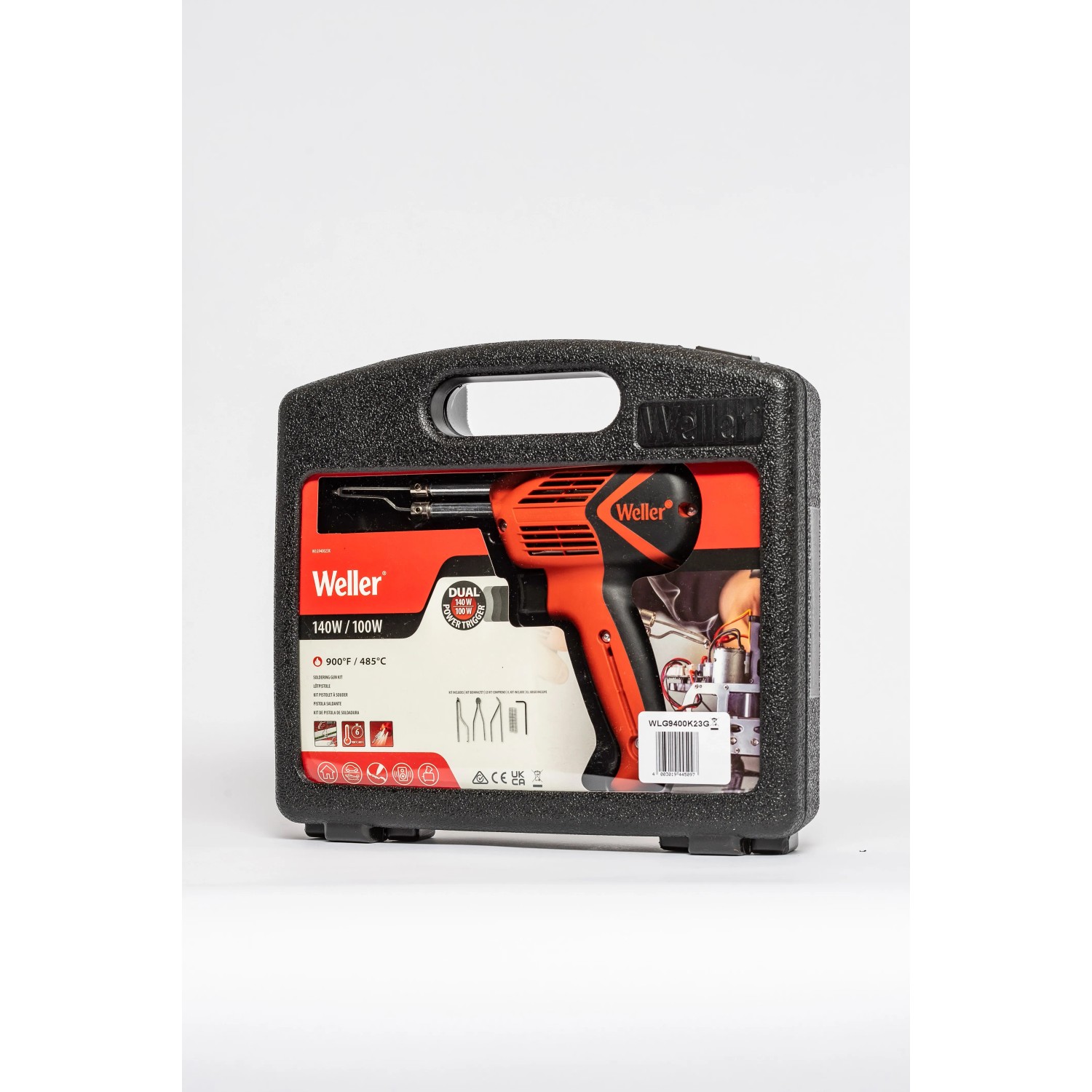 Weller Lötpistolen-Set WLG9400K23C (140/100W) im Koffer mit Zubehör.