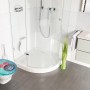 Sanilo WC-Sitz mit Absenkautomatik, Holz, mit Motiv im Badezimmer.