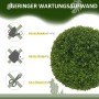 Grüne künstliche Buchsbaumkugel aus Kunststoff, Ø40 cm. Geringer Pflegeaufwand: kein Gießen, Düngen oder Schneiden nötig.