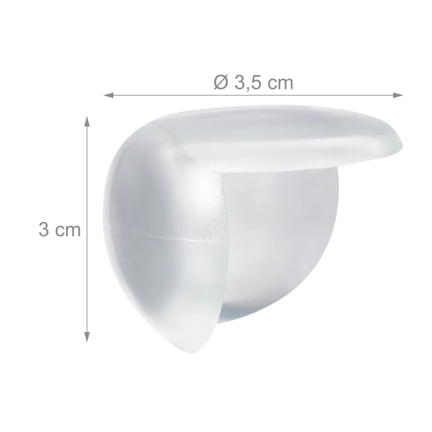 Relaxdays Eckenschutz 12er Pack PVC Transparent Babysicher 3 cm x 3,5 cm_4