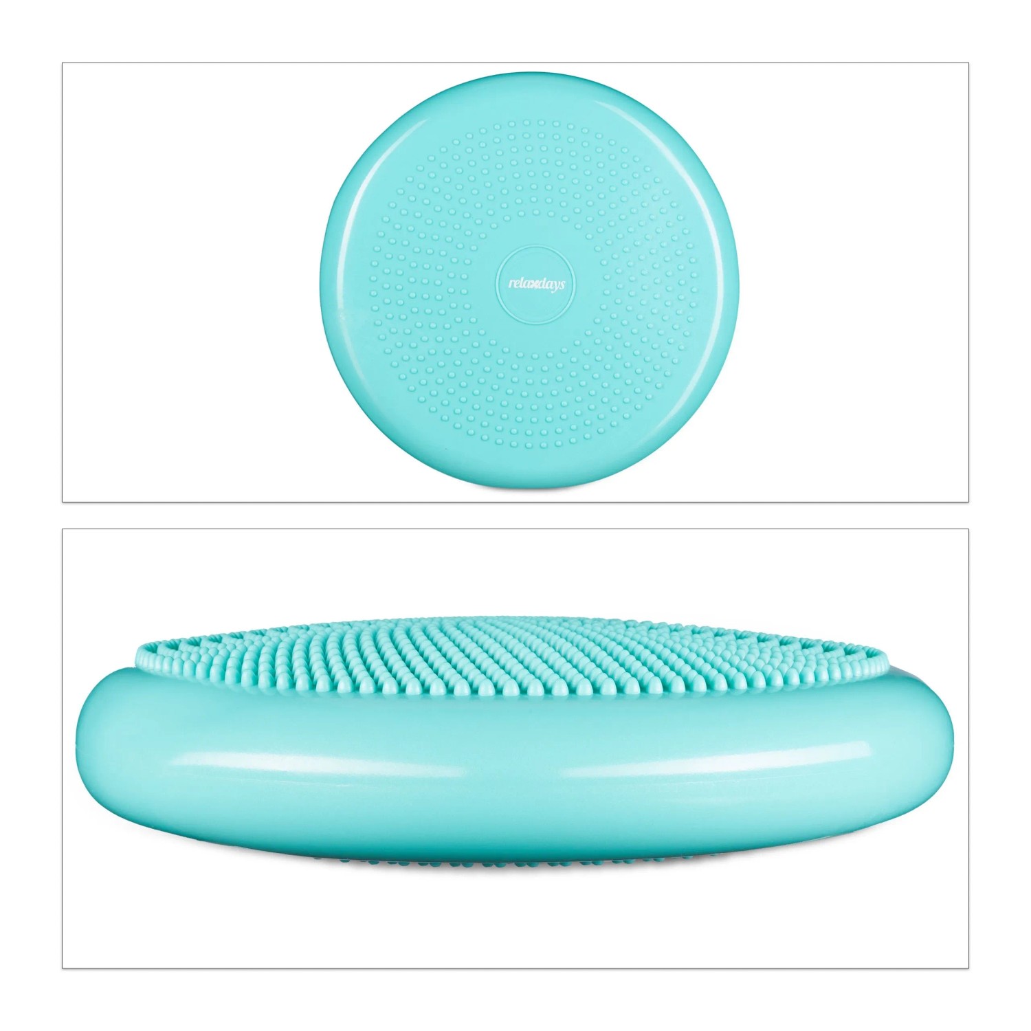 Relaxdays Balancekissen Kunststoff Grün mit Luftpumpe 33 cm 1 kg