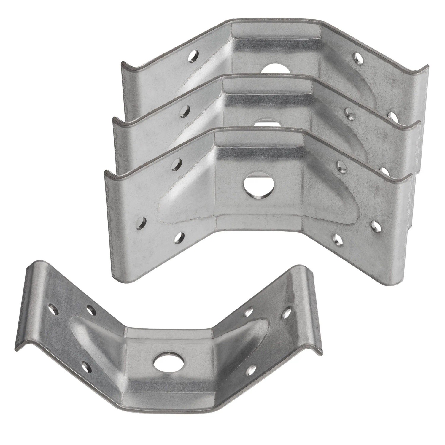 SOTECH 4 Stück Winkelbeschläge 50 x 100 mm für Tisch- Bank- und Stuhlkonstruktionen