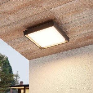 Lucande LED Deckenleuchten Birta 9969131 Spritzwassergeschützt Modern in Alu aus Aluminium