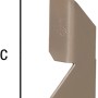 Alberts Duravis Sparren-Pfettenanker, perlbeige, 33x33x170 mm, zur Verbindung von Holzbalken.