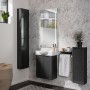 Fackelmann Waschbeckenunterschrank SBC Anthrazit, 52 cm, im modernen Badezimmer.
