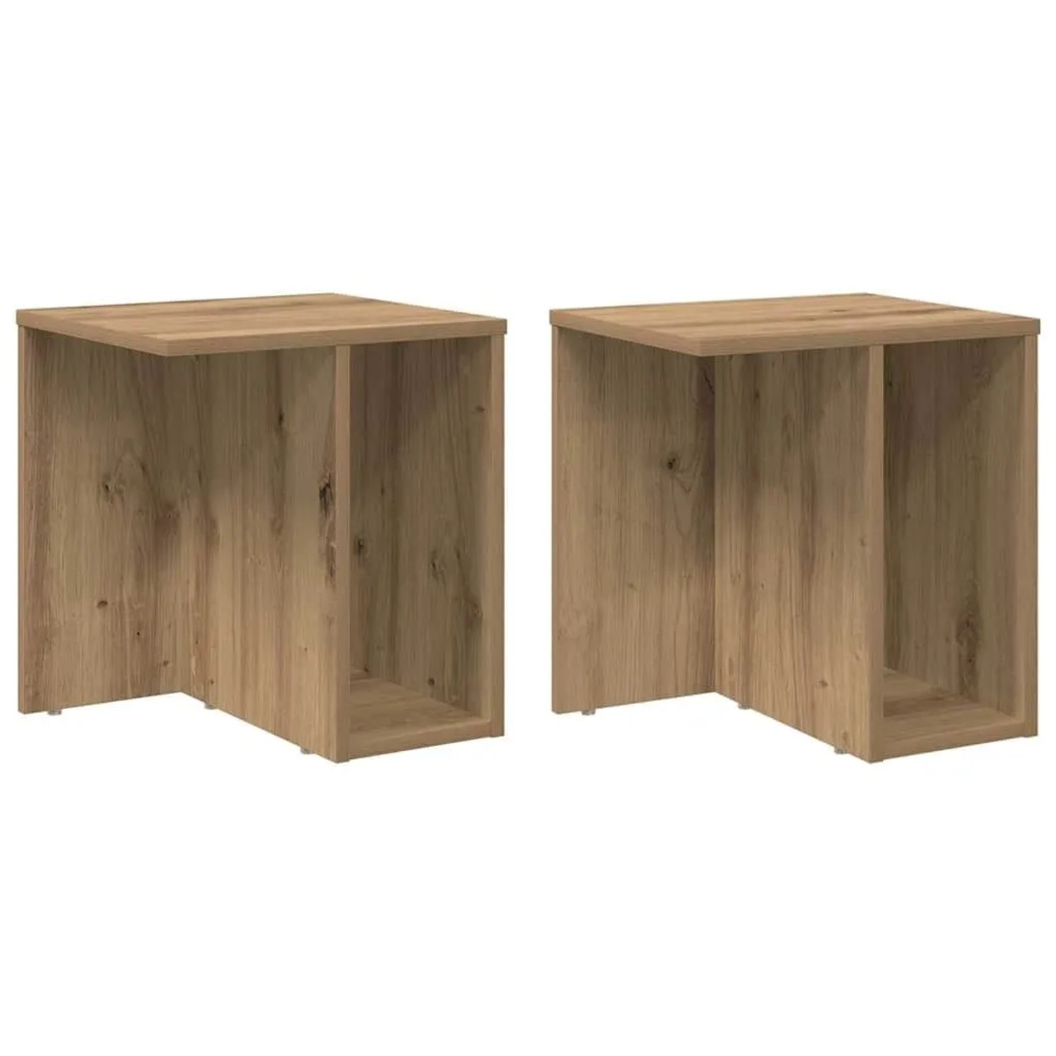 vidaXL Beistelltisch 2 Stk Artisan-Eiche 37 x 32 x 40 cm Holzwerkstoff 891095