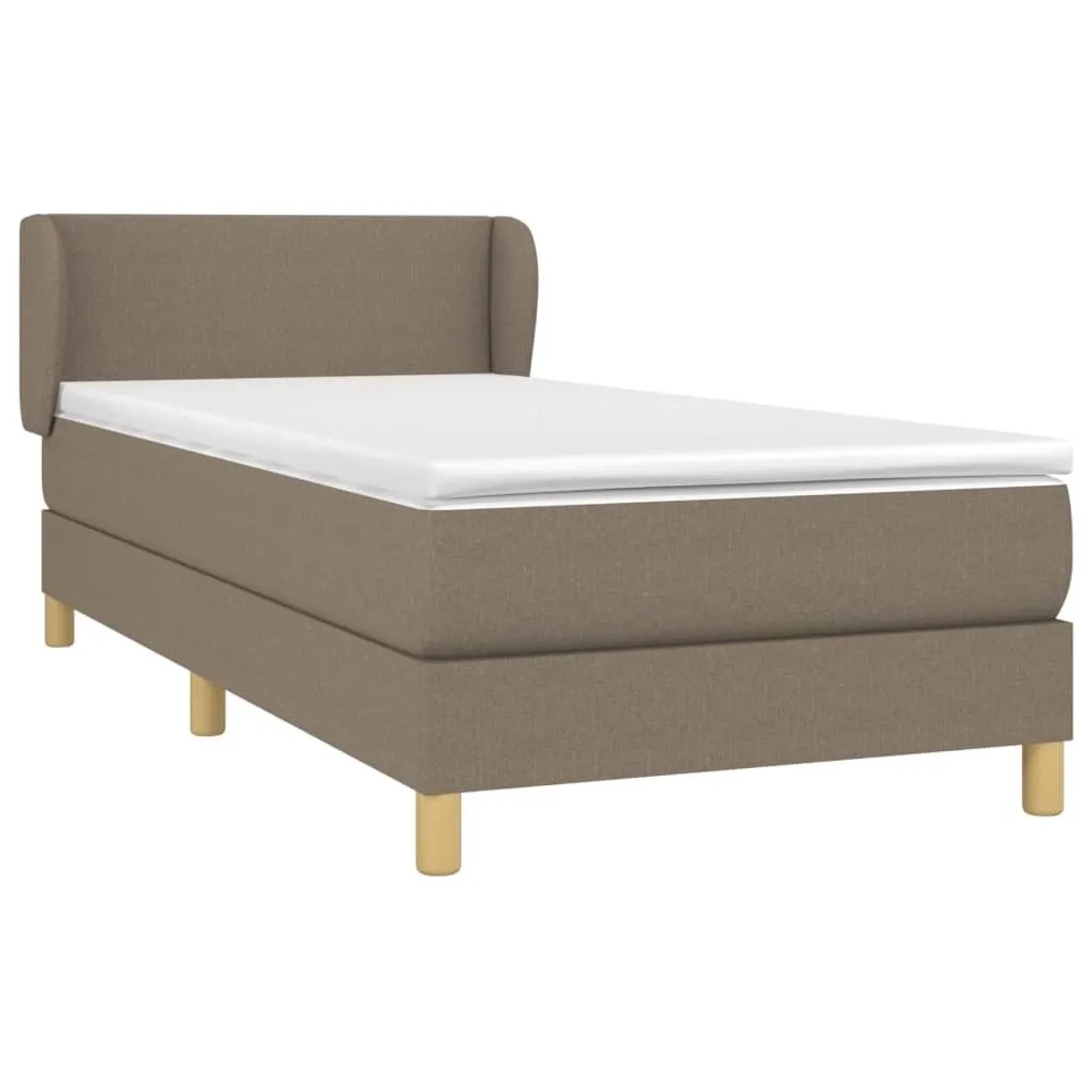 vidaXL Boxspringbett mit Matratze Taupe 90x190 cm Stoff 3126609 günstig online kaufen