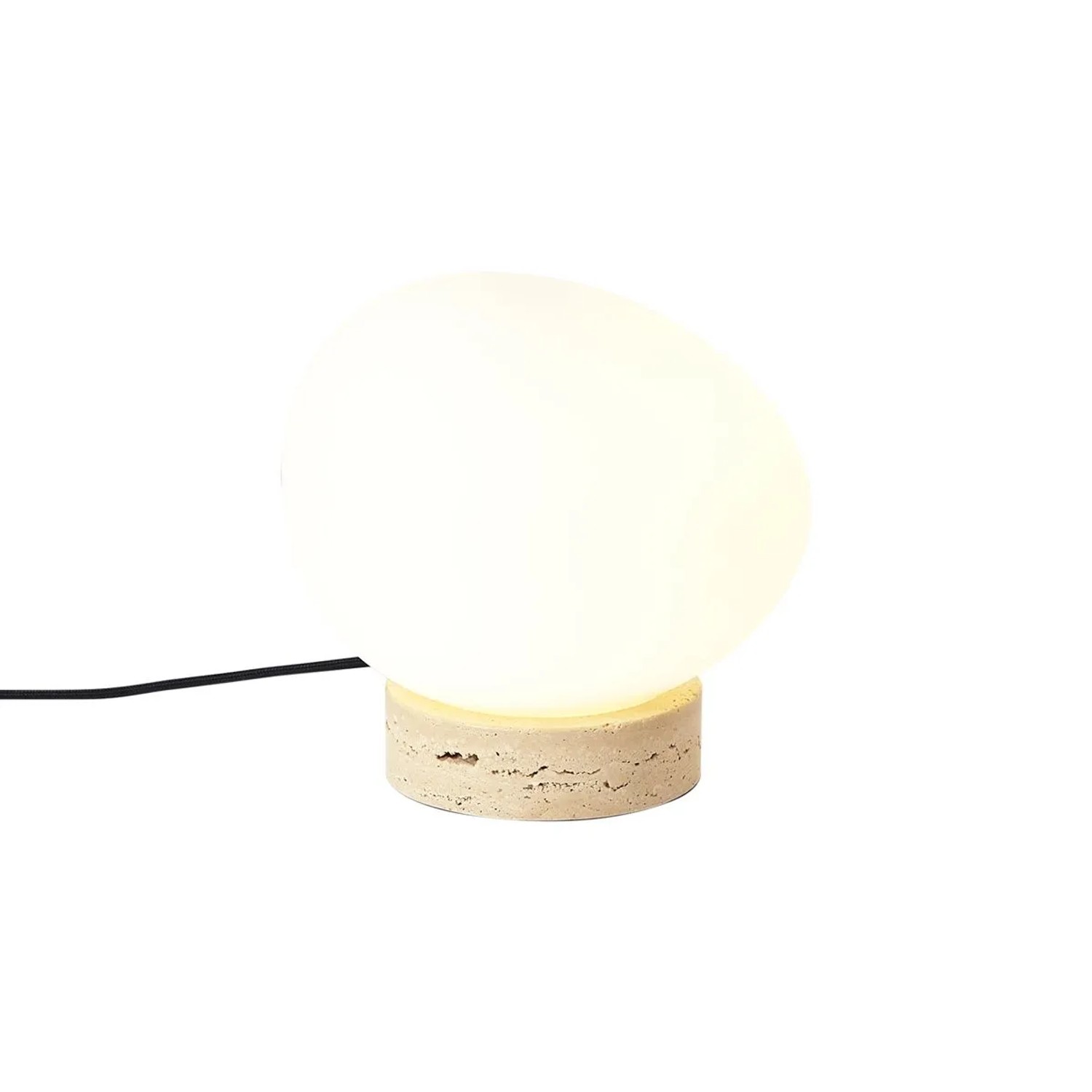 QAZQA Japandi-Tischleuchte Beige mit Opalglas Sally
