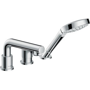 Hansgrohe Talis S 3-Loch Wannenarmatur mit Handbrause, Chrom.
