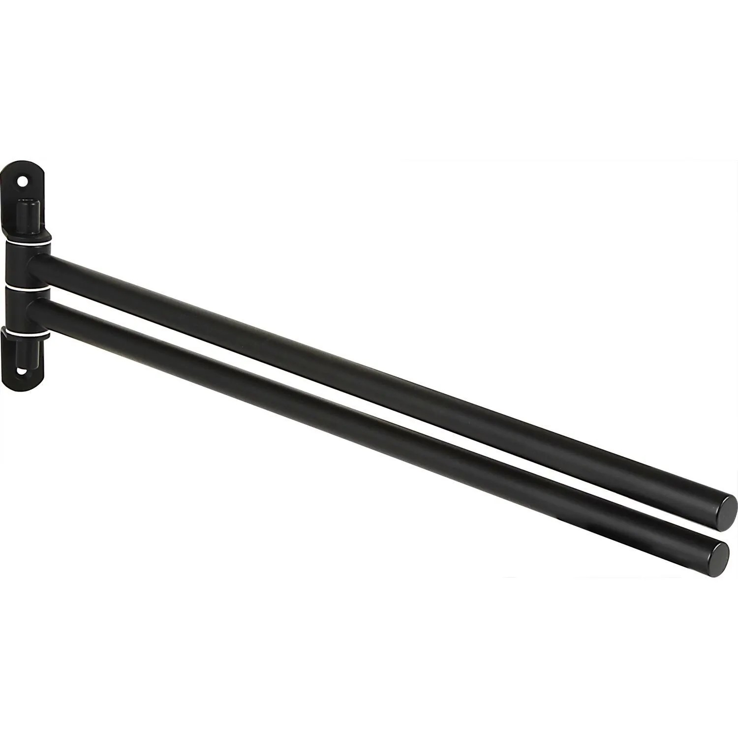 Technik Team Handtuchhalter Bulon 2-armig Schwenkbar Stahl Schwarz Matt