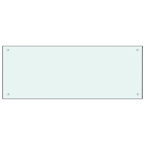 DELUKE Küchenrückwand Glas 100x40cm Weiß Wandverklediung Küche Wandschutz Spritzschutz Herdspritzschutz Glasplatte