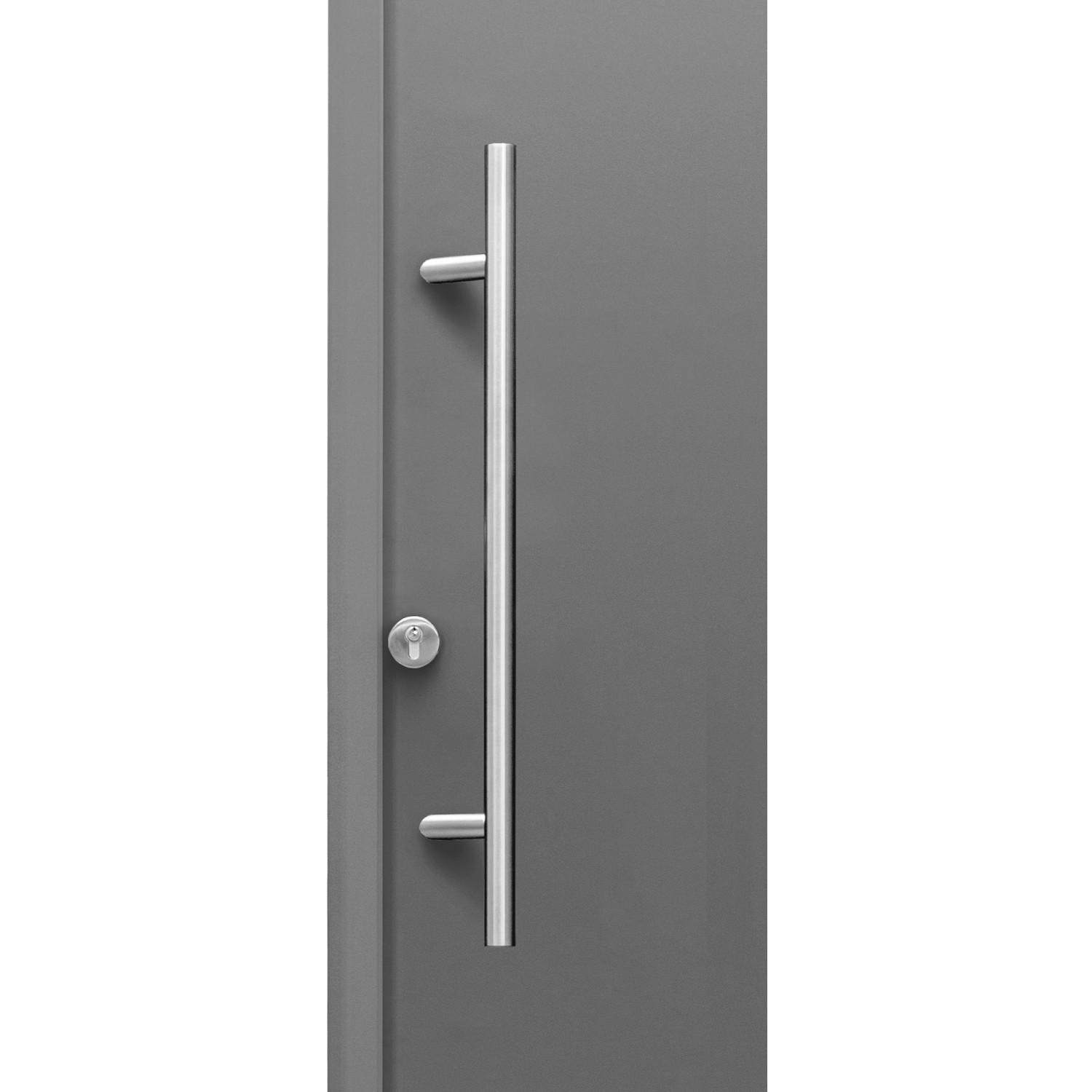 Splendoor Thermospace Haustür Berlin Prime, 100x210 cm, Anthrazit, mit Edelstahlgriff.