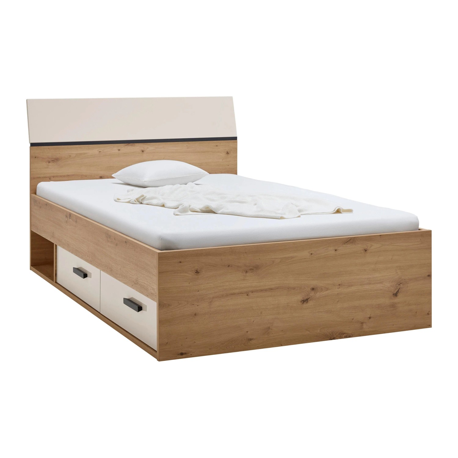 Mömax Stauraumbett Casa Mia Kaschmir/Eiche ca. 120x200cm