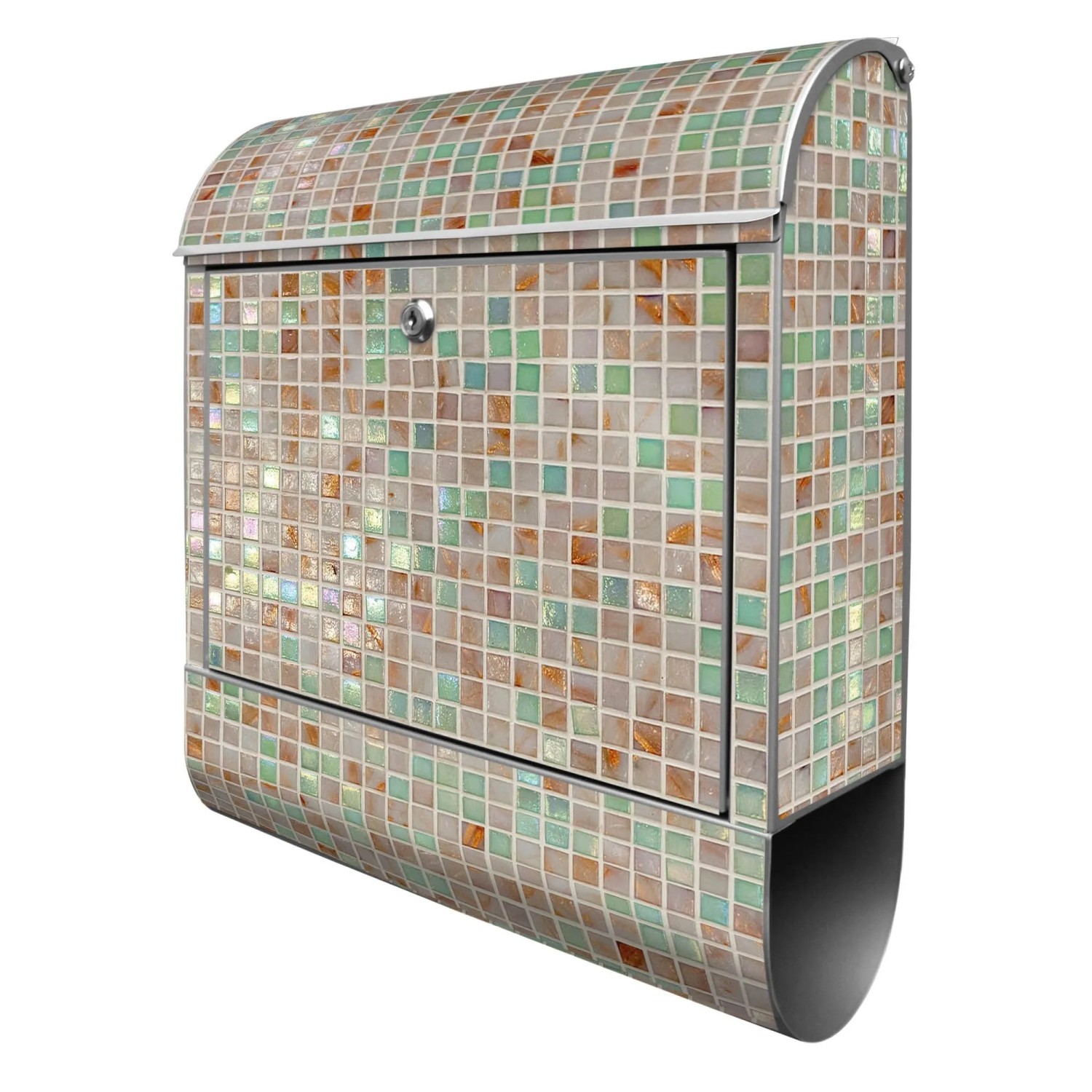 Banjado Design Briefkasten Silber Pulverbeschichtet 39x47x14cm 2 Schlüssel günstig online kaufen