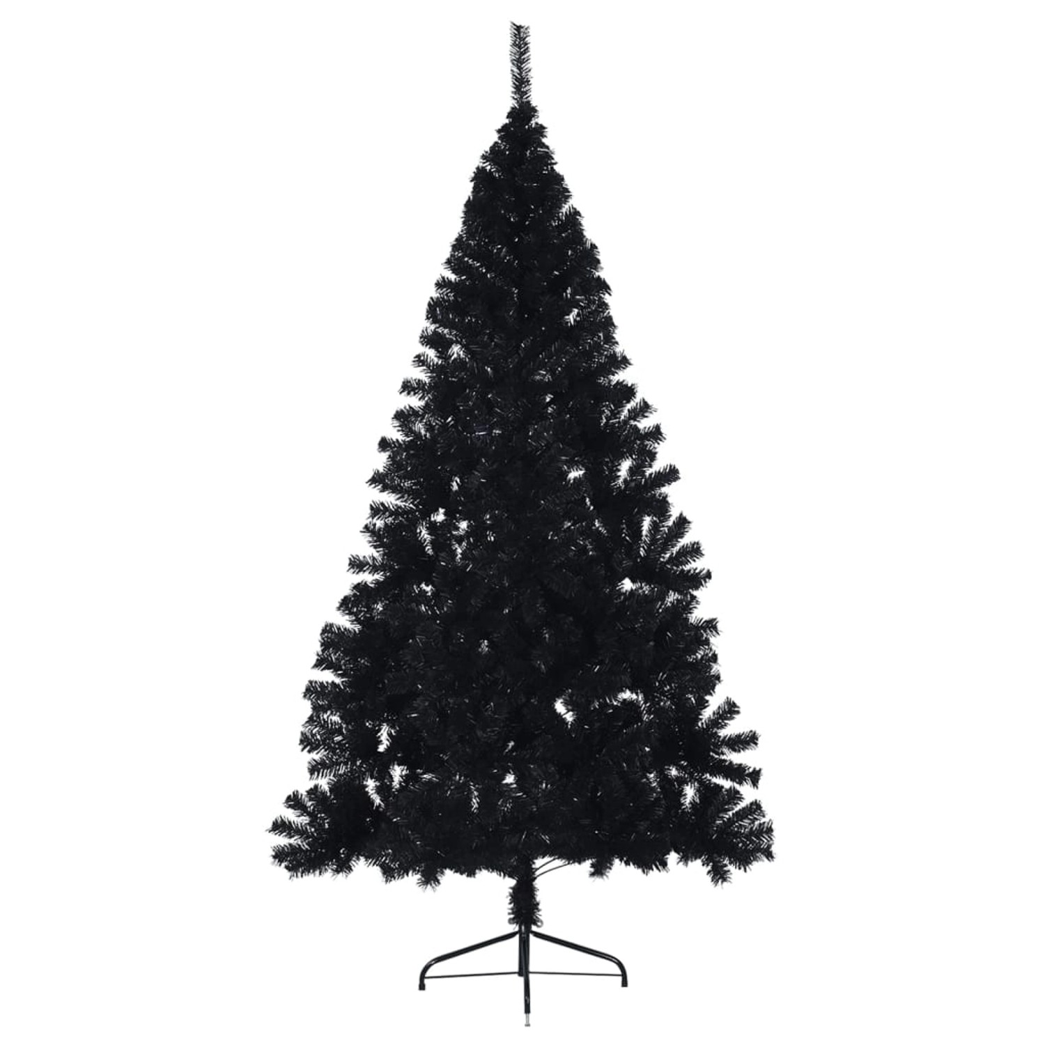 Thumbnail - vidaXL Künstlicher Halb-Weihnachtsbaum mit Ständer Schwarz 180 cm PVC