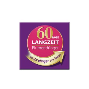 Verpackung des Compo 60 Tage Langzeit Blumendüngers, ein Universaldünger für langanhaltende Blütenpracht.