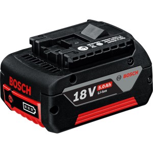Bosch Professional Akkupack GBA 18V 5Ah für Elektrowerkzeuge, 18V Akku mit Ladestandsanzeige.