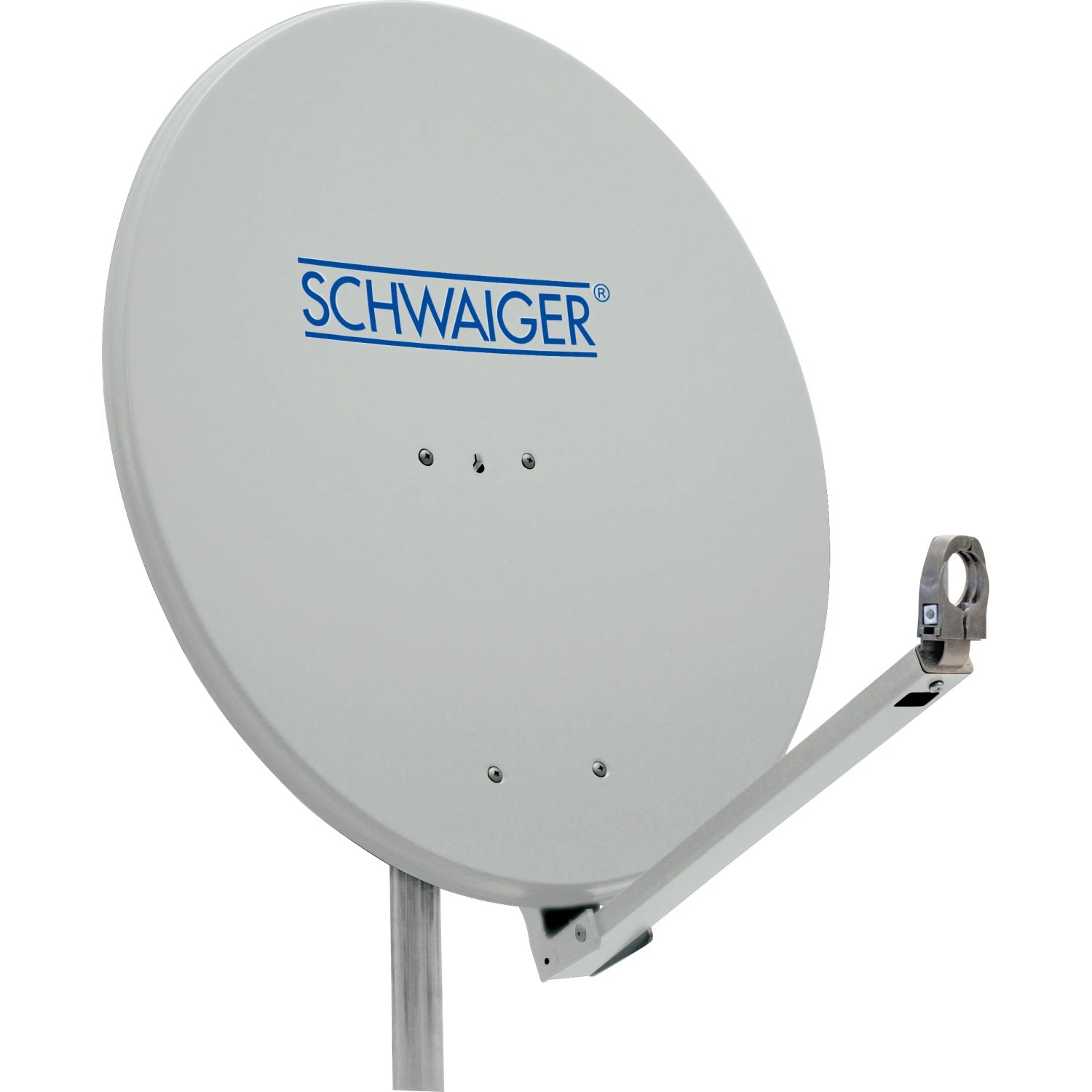 Schwaiger Aluminium Satellitenschüssel Parabolantenne Ø 75 cm Lichtgrau