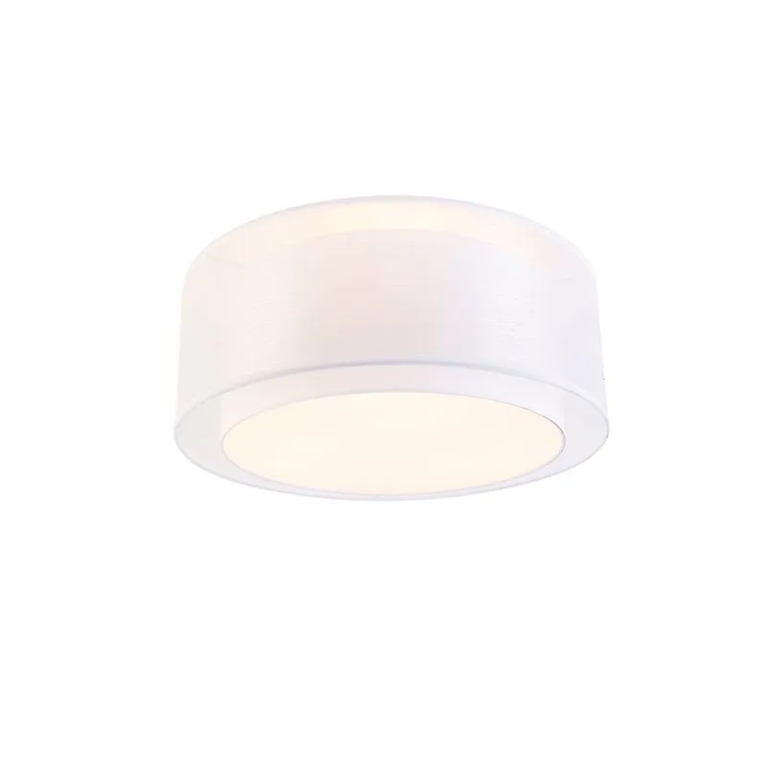 QAZQA Moderne Deckenleuchte Weiß 50 cm 3-flammig Drum Duo