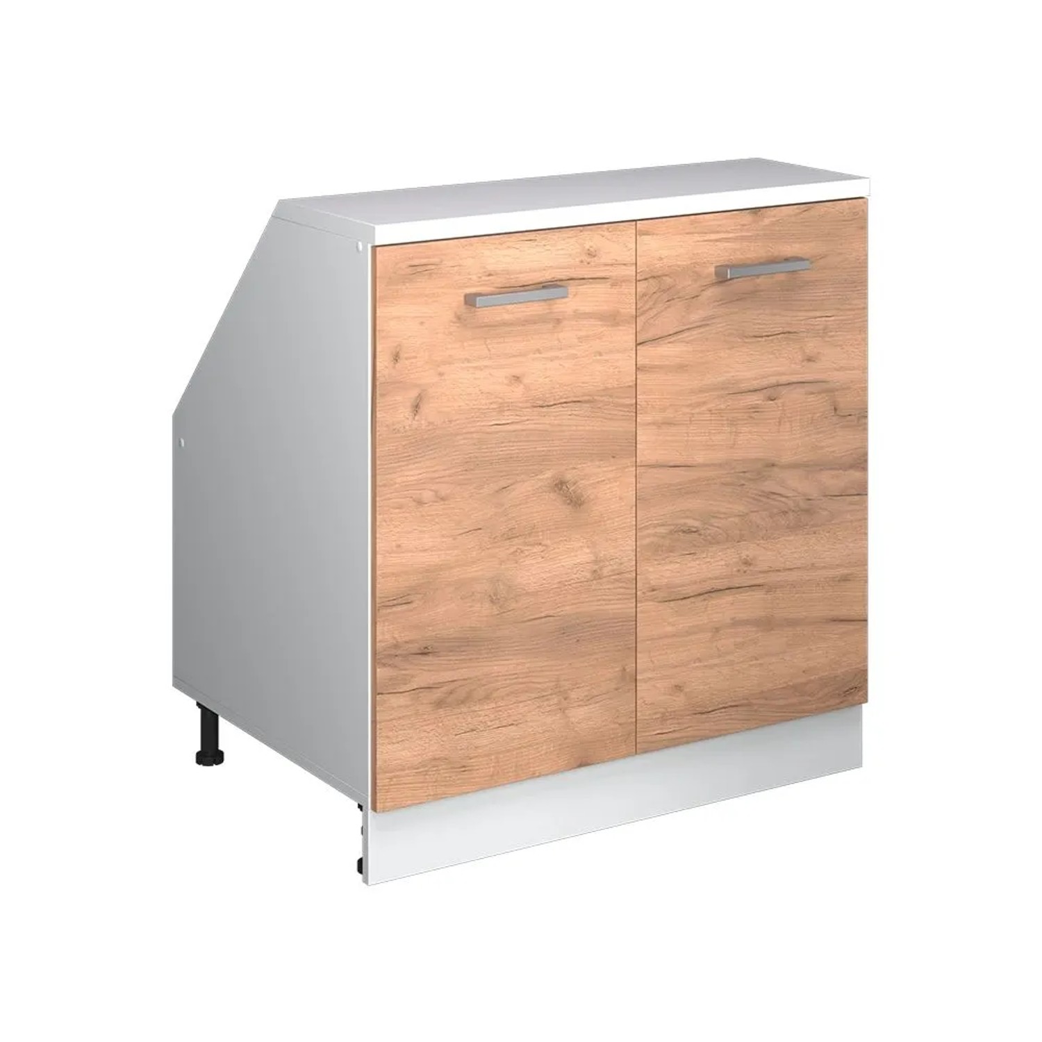Vicco Küchenschrank für Dachschrägen R-Line Goldkraft Eiche 80 x 82 mit 2 Türen Schrankkorpus 60 cm Tiefe Art Nr 60162