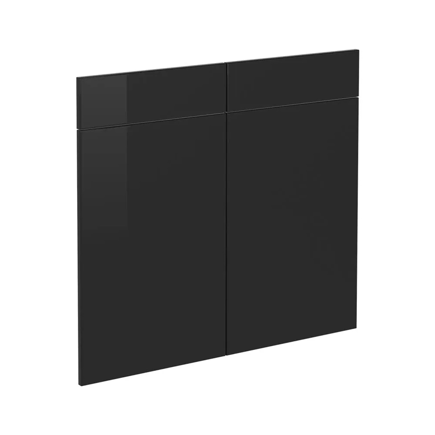 Vicco Küchenfront R-Line Schwarz Hochglanz 79 x 71 Möbelfront für den Schubladenunterschrank Art Nr 40901