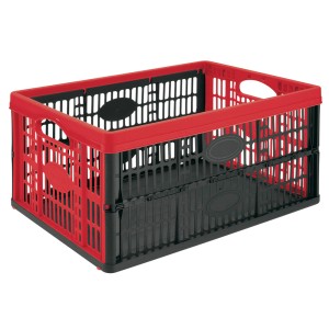 Rote Klappbox mit 32 l Volumen, ideal zur Aufbewahrung und platzsparend faltbar.