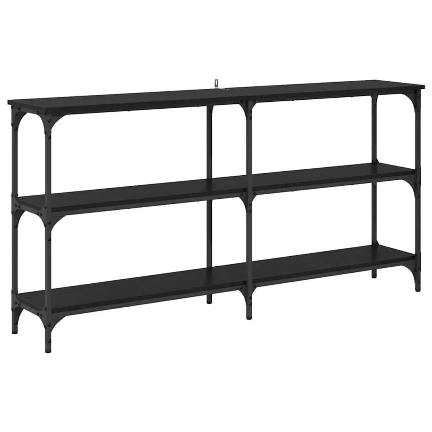 vidaXL Konsolentisch Schwarz Eichen-Optik 150 x 29 x 75 cm 882219