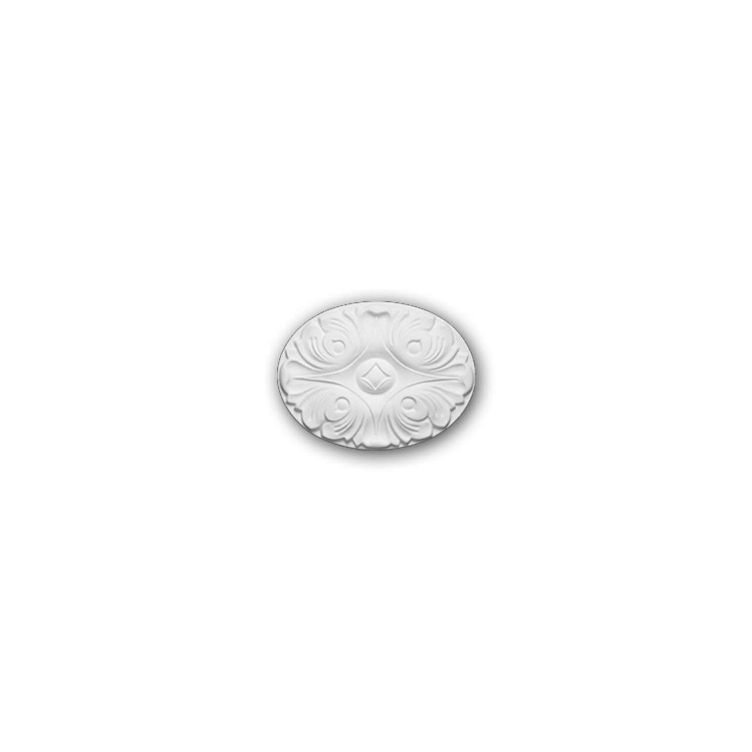 PROFHOME 154008 Zierelement Türumrandung Stuckdekor aus Polyurethan 15,3 cm x 11,5 cm x 1,5 cm Weiß