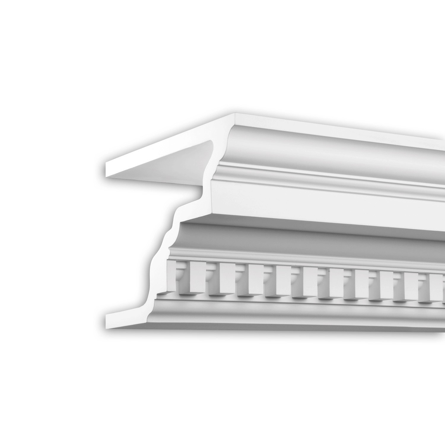 PROFHOME 431202 Eckleiste Fassadenprofil Zierleiste Stuckleiste 2 m 200 cm x 25 cm x 17 cm Weiß