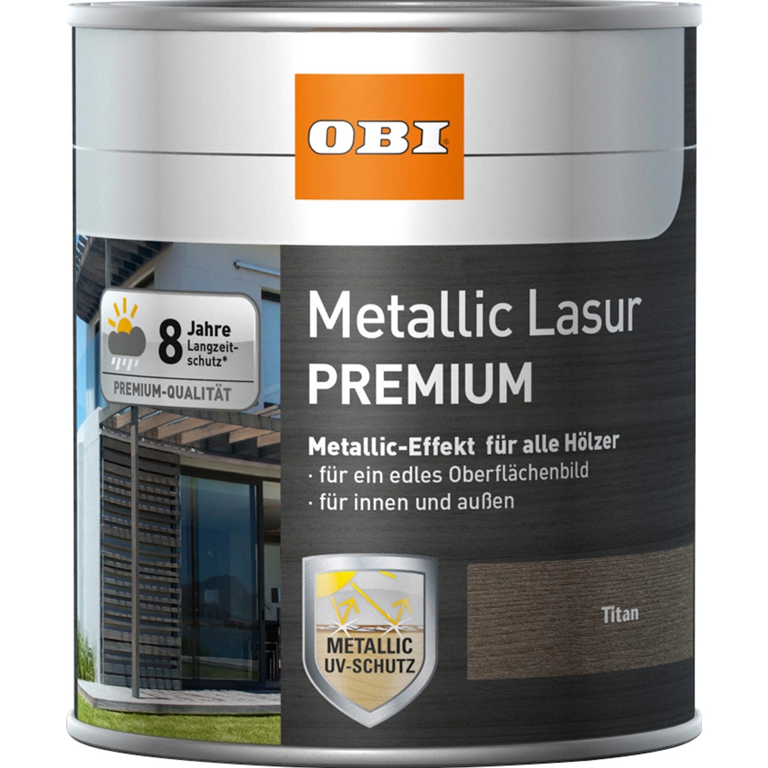 OBI Metallic Lasur Premium Titan 2,5 l