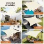 WOLTU Sonnensegel Sonnenschutz HDPE Windschutz UV Schutz Creme 4x4 m_5