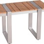 Garden Pleasure Bank Aurea, Teil der Lounge-Eckgruppe, grau-braun, mit Aluminiumgestell und Holzoptik-Sitzfläche.