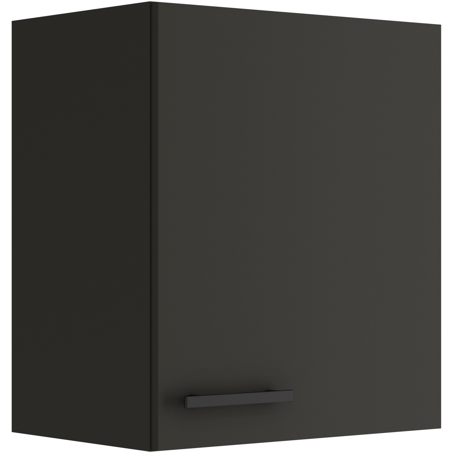 OPTIFIT Madrid420 Küchen-Hängeschrank, 50 cm, Anthrazit Matt mit schwarzem Griff.