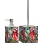 Sanilo Bad Set Graffiti: Seifenspender, WC-Bürste mit Edelstahlgriff, buntes Design.
