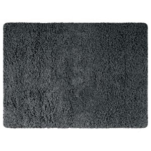 Anthrazitfarbene MSV Badematte aus Mikrofaser, 50x70 cm, für Badezimmer.